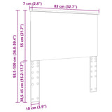 Headboard Concrete Grey 100 cm Engineered Wood 887696