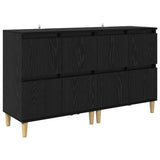 Sideboards 2 pcs Black Oak 60 x 35 x 70 cm Engineered Wood 3415604
