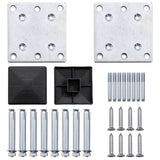 WPC Fence Set 9 Square 1 Slanted 1657x186 cm Grey 3053241