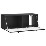 Wall-Mounted TV Cabinet 78.5 x 31 x 30 cm Black Engineered Wood 899226