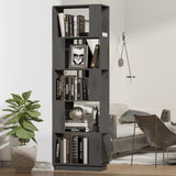 Book Cabinet/Room Divider Grey 51x25x163.5 cm Solid Wood Pine 814046