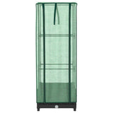 Raised Bed with Greenhouse Cover Rattan Look 40x40x123 cm 4015809