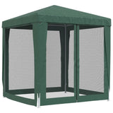 Party Tent with 4 Mesh Sidewalls Green 2x2 m HDPE 319218
