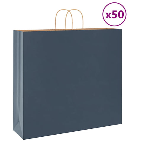 ZNTS Paper Bags 50 pcs with Handles Blue 54x15x49 cm 4101696