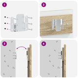 Wall-Mounted Headboard DELFT Sonoma Oak Engineered Wood 897197