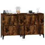 Sideboards 2 pcs Smoked Oak 60x35x70 cm Engineered Wood 3185764