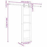 Sliding Door ORKDAL Brown 61 x 198.5 cm Solid Pine Wood 3333632