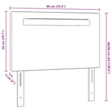 LED Headboard Black 90 cm Faux Leather 42007293