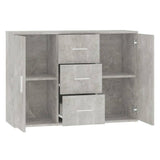 Sideboard Concrete Grey 91x29.5x65 cm Engineered Wood 823346