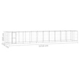 Outdoor Dog Kennel Galvanised Steel 26.62 m 3082312