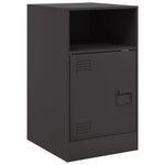 ZNTS Bedside Cabinet Black 34.5x39x62 cm Steel 841763