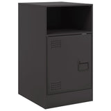 ZNTS Bedside Cabinet Black 34.5x39x62 cm Steel 841763