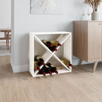 ZNTS Wine Cabinet White 62x25x62 cm Solid Wood Pine 821760