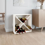 ZNTS Wine Cabinet White 62x25x62 cm Solid Wood Pine 821760