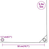 Tarpaulin Anthracite 3.5x5 m 650 g/m 156096