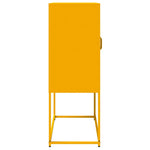 ZNTS Highboard Mustard Yellow 68x39x107 cm Steel 853377