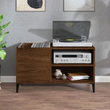 Record Cabinet Brown Oak 84.5x38x48 cm Engineered Wood 831956