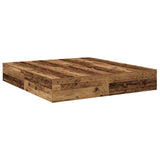Storage Bed Frame with Drawer Old wood 236.5 x 200 x 31.5 cm 3335627