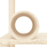 Cat Tree with Sisal Scratching Posts Cream 136 cm 172091
