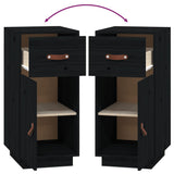 Sideboard Black 34x40x75 cm Solid Wood Pine 820126