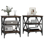 ZNTS Side Tables 2 pcs Smoked Oak 40x42x50 cm Engineered Wood 825777