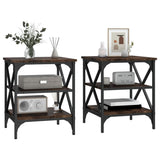 ZNTS Side Tables 2 pcs Smoked Oak 40x42x50 cm Engineered Wood 825777