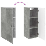 Wall-Mounted Cabinet Concrete Grey 33 x 34.5 x 90 cm 897908