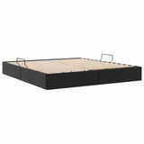 Storage Bed with Mattress Black 160 x 200 cm Faux leather 3369953