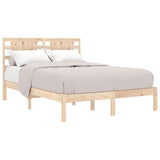 Bed Frame without Mattress 135x190 cm Double Solid Wood 3104193