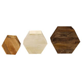 246321 Coffee Table Set 3 Pieces Solid Mango Wood