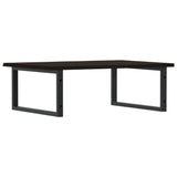 Basin Shelf Wall Mounted Steel and Solid Wood Oak 3302657