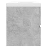 Sink Cabinet with Built-in Basin Concrete Grey Engineered Wood 3071571