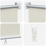 Outdoor Roller Blind 205 cm Cream 43443