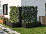 Big Planter with Trellis 2 pcs Anthracite 143 x 143 x 133.5 cm 42041727