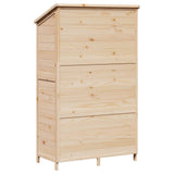 Garden Shed Natural 106.5 x 56 x 176 cm Solid Fir Wood 42033448