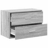 Cabinet with 2 Drawers Grey Sonoma 60x31x40 cm Engineered Wood 858831