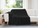 Throw Blankets 6 pcs Black 200 x 150 cm Fleece 42016962