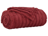 Throw Blankets 6 pcs Bordeaux Red 150 x 130 cm Fleece 42016893