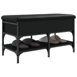 Shoe Bench Black 82x42x45 cm Engineered Wood 835192