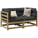 2 Piece Garden Sofa Set Impregnated Wood Pine 3295813