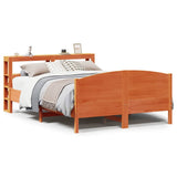 Bed Frame without Mattress Wax Brown 140x200 cm Solid Wood Pine 3306227