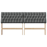 Upholstered Headboard Dark Grey 180 cm Solid Pine Wood 879325