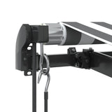 Automatic Retractable Awning Anthracite and White 400x350 cm 3215810