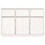 ZNTS Sideboard White 110x34x75 cm Solid Wood Pine 813815