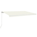 ZNTS Manual Retractable Awning with LED 500x300 cm Cream 3068942