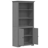 Bookcase BODO Grey 80x40x172 cm Solid Wood Pine 355058