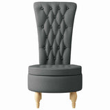 Slipper Chair Dark Grey 56.5 x 70 x 110 cm Fabric 42020679