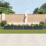 Garden Raised Bed Galvanised Steel 600x80x45 cm Anthracite 47075