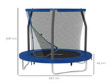 6ft Trampoline with Safety Enclosure Net, Steel Frame Outdoor Trampoline, with Edge, Safety Cover T3398P349142