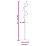 Coat Stand Black 183 cm Powder-coated Iron 377105